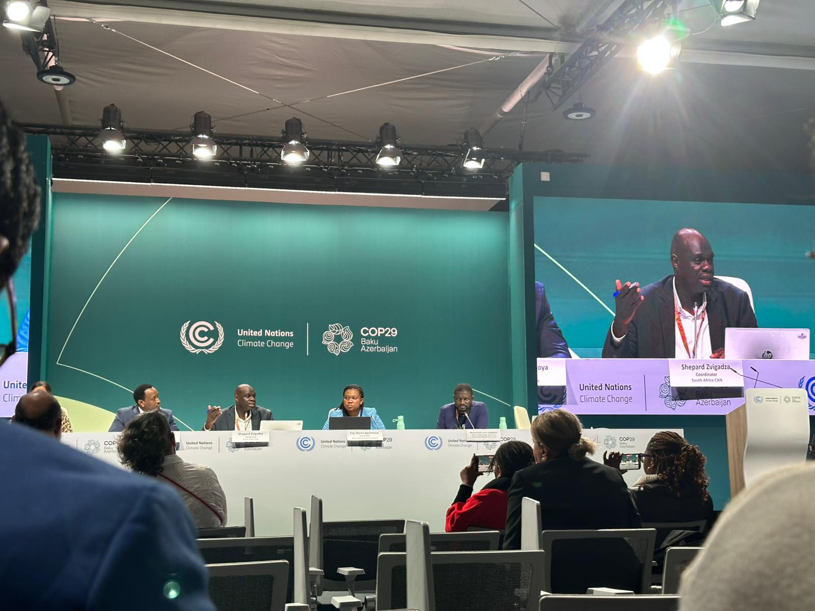 Climate action network speakers at COP29