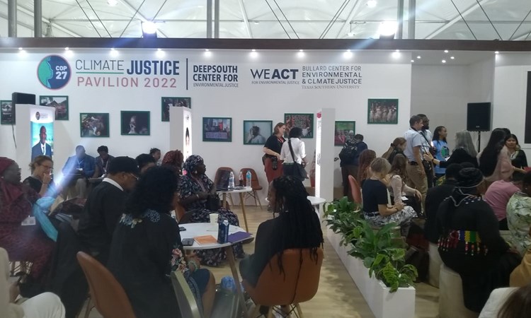 Climate justice pavilion at COP27