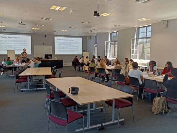 picture of students attending a workshop in FBS summer school in Cranfield.