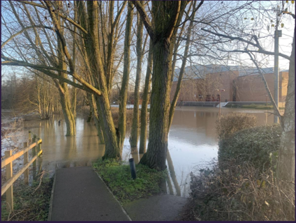 picture showing a road that is flooded