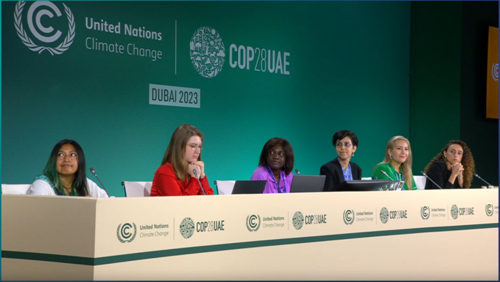 Youth panel at COP28 talk
