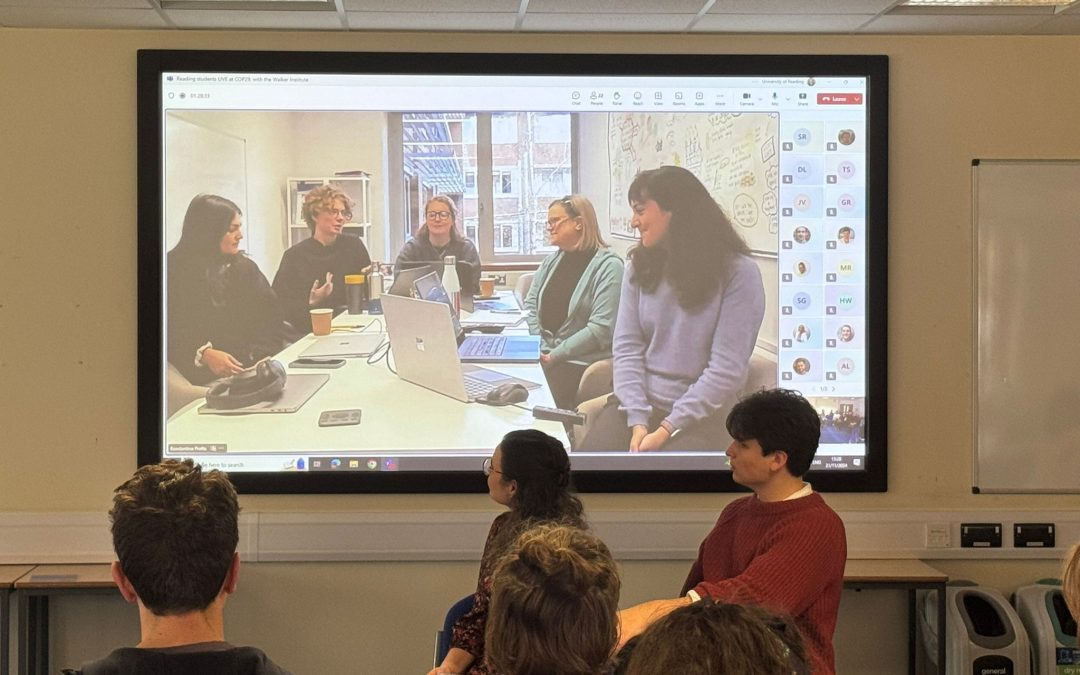 Reading students live at COP29, with the Walker Institute