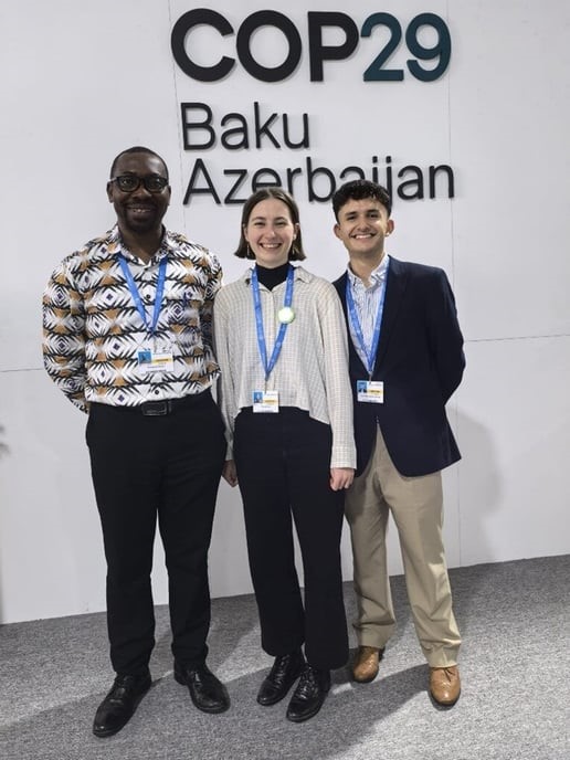 Thea Stevens, Juan Garcia Valencia and Emmanuel Essah